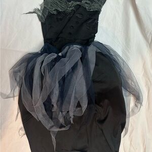 Kids Black Zombie Halloween Costume Tutu Dress